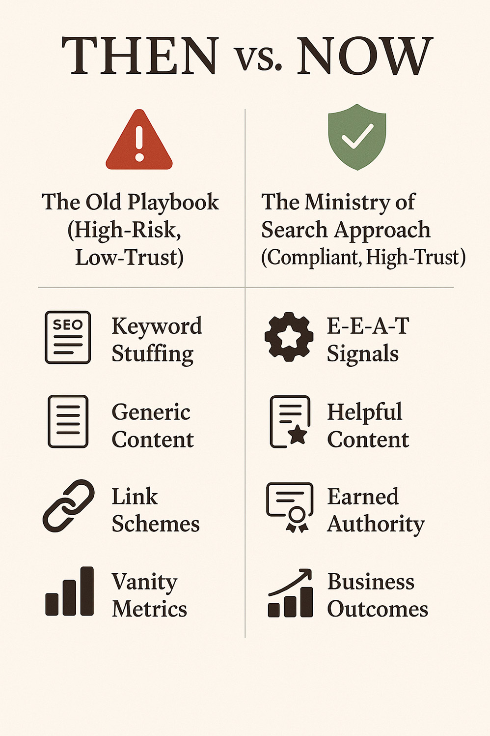 Then vs Now: SEO Evolution from Outdated Tactics to Modern Strategies